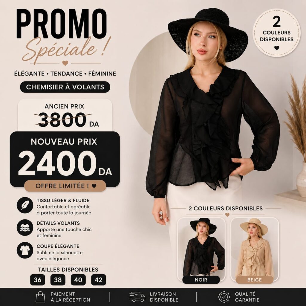 Chemisier Mousseline Transparent à Volants