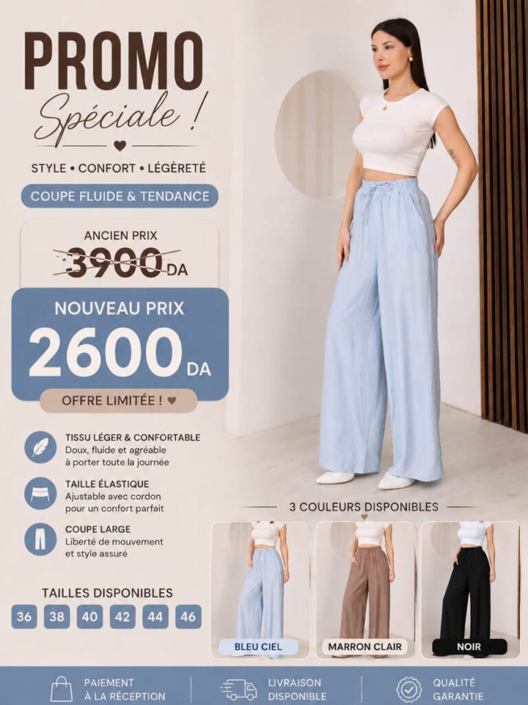 Pantalon Large Fluide